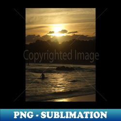 Surf Sunset Photo Print - PNG Transparent Digital Download File for Sublimation - Bold & Eye-catching