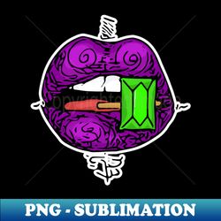 purple lips - High-Resolution PNG Sublimation File - Revolutionize Your Designs