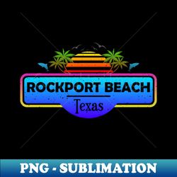 Rockport Beach Texas Palm Trees Sunset Summer - Stylish Sublimation Digital Download - Revolutionize Your Designs