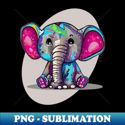 cute baby elephant - signature sublimation png file - unleash your inner rebellion