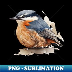 nuthatch bird on a tree branch 50 - stylish sublimation digital download - unleash your inner rebellion