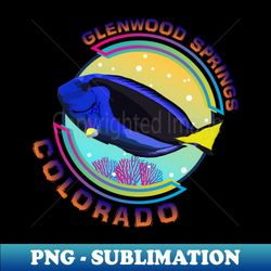 glenwood springs colorado regal blue tang marine aquarium fish  usa - artistic sublimation digital file - perfect for personalization