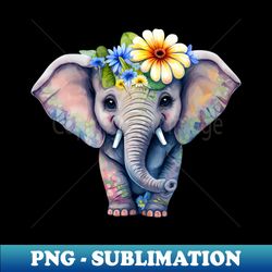 baby elephant - Vintage Sublimation PNG Download - Perfect for Sublimation Mastery