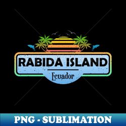 Rabida Island Beach Ecuador Palm Trees Sunset Summer - Premium Sublimation Digital Download - Bold & Eye-catching