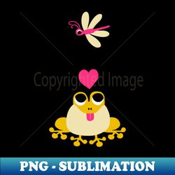 Frog in love with a dragonfly - Sublimation-Ready PNG File - Perfect for Creative Projects