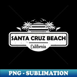 Santa Cruz Beach California Palm Trees Sunset Summer - Exclusive PNG Sublimation Download - Unleash Your Creativity