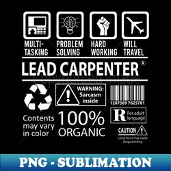 Lead Carpenter - Multitasking - PNG Transparent Sublimation File - Defying the Norms
