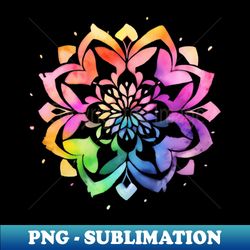mandala rainbow Tie-Dai sticker for rainbow and yoga lovers - Stylish Sublimation Digital Download - Add a Festive Touch to Every Day