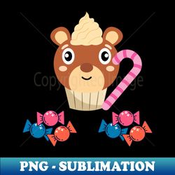 sweet bear muffin - modern sublimation png file - instantly transform your sublimation projects