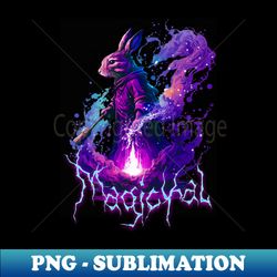 Magickal Rabbit - PNG Sublimation Digital Download - Perfect for Creative Projects