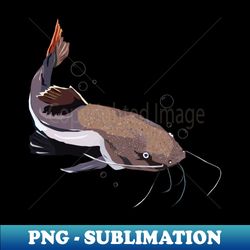 Catfish with Bubbles - High-Quality PNG Sublimation Download - Instantly Transform Your Sublimation Projects