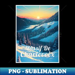 Massif de charlevoix ski - Quebec - Professional Sublimation Digital Download - Spice Up Your Sublimation Projects