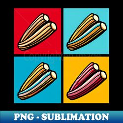 Pop Churro Art - Vintage Food - PNG Transparent Sublimation File - Bring Your Designs to Life