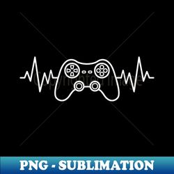 Gamer Heartbeat Game Controller Video Game Player retro vintage Gift - High-Quality PNG Sublimation Download - Transform Your Sublimation Creations