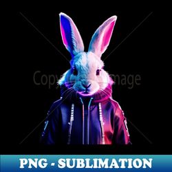 Cyberpunk bunny - Premium PNG Sublimation File - Transform Your Sublimation Creations