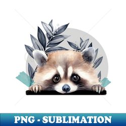 cute woodland baby animal raccoon - retro png sublimation digital download - perfect for personalization