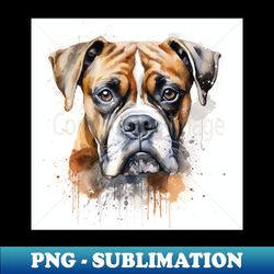 happy boxer puppy dog - vintage sublimation png download - capture imagination with every detail