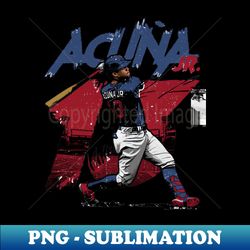 Ronald Acuna Jr Atlanta Rough - PNG Transparent Sublimation File - Bold & Eye-catching
