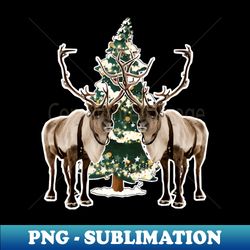 Christmas reindeers - Instant PNG Sublimation Download - Defying the Norms