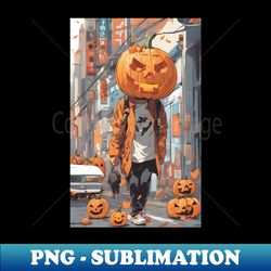 Anime Pumpkin Homie - Unique Sublimation PNG Download - Spice Up Your Sublimation Projects
