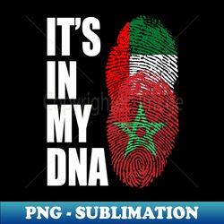 Emirati And Moroccan Mix Heritage DNA Flag - Decorative Sublimation PNG File - Capture Imagination with Every Detail