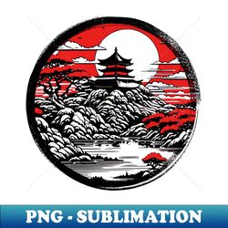 Japanese garden - Vintage Sublimation PNG Download - Perfect for Personalization
