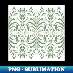 Modern minimalist green leaves design - Modern Sublimation PNG File - Perfect for Sublimation Mastery