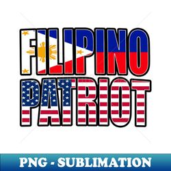 Filipino American Patriot Pride Heritage Gift Flag - Signature Sublimation PNG File - Unlock Vibrant Sublimation Designs