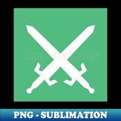 crossed swords green - png sublimation digital download - perfect for sublimation mastery