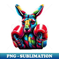 fighting kangaroo boxing - decorative sublimation png file - unlock vibrant sublimation designs