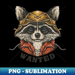 Wanted pirate raccoon - Vintage Sublimation PNG Download - Perfect for Personalization