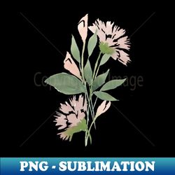 Lilies and Carnations watercolor painting - PNG Transparent Digital Download File for Sublimation - Enhance Your Apparel with Stunning Detail