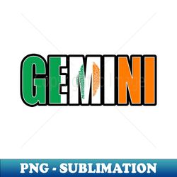 Gemini Irish Horoscope Heritage DNA Flag - Professional Sublimation Digital Download - Perfect for Sublimation Art
