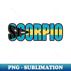 Scorpio Bahamian Horoscope Heritage DNA Flag - High-Quality PNG Sublimation Download - Perfect for Creative Projects