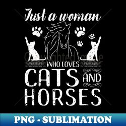 Love Horses Cats for Women Horse Riding - Aesthetic Sublimation Digital File - Instantly Transform Your Sublimation Projects