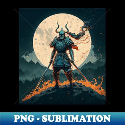 samurai in the light of moon - Exclusive PNG Sublimation Download - Bring Your Designs to Life