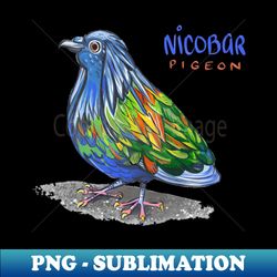 The Nicobar Pigeon - Artistic Sublimation Digital File - Create with Confidence