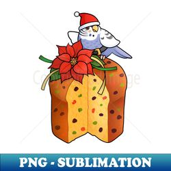 Christmas Budgie - Elegant Sublimation PNG Download - Perfect for Creative Projects