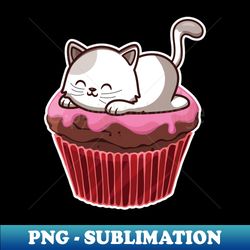Funny Cute Kitty Cat  Cupcake Lover - Instant Sublimation Digital Download - Perfect for Personalization