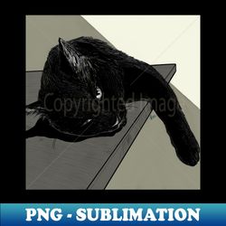 Cat on Table - High-Resolution PNG Sublimation File