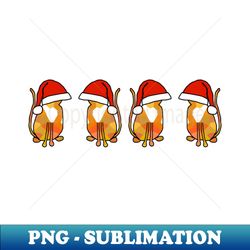 santa cats in christmas santa hats - stylish sublimation digital download