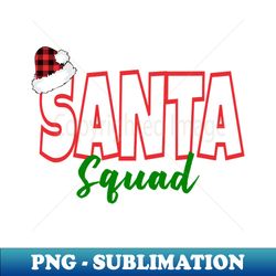 santa squad shirt christmas buffalo plaid hat - elegant sublimation png download