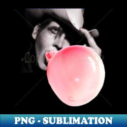 Marilyn manson with pink bubble gum - Exclusive PNG Sublimation Download