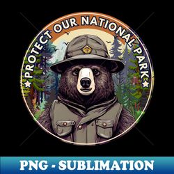 PROTECT OUR NATIONAL PARK - Retro PNG Sublimation Digital Download