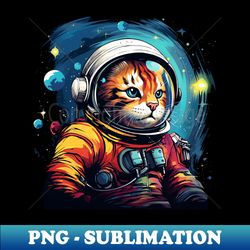 space cat - Retro PNG Sublimation Digital Download