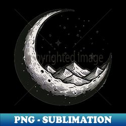 Moon art - Artistic Sublimation Digital File