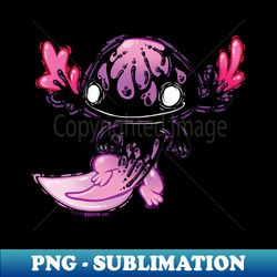 corrupted shadow pink axolotl - instant sublimation digital download