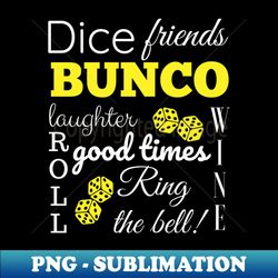 Bunco Word Cloud Dice Game Night - Premium Sublimation Digital Download