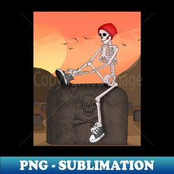 Skeleton Wears His Grey Shoes - Stylish Sublimation Digital Download
