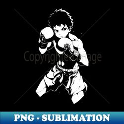 thai boxing anime retro 90s - png transparent digital download file for sublimation